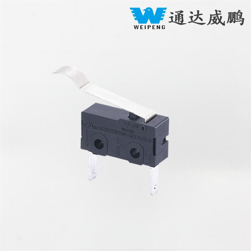 HK-04G-L Mikroschalter mit mittlerem Reset und gebogenem Hebel
