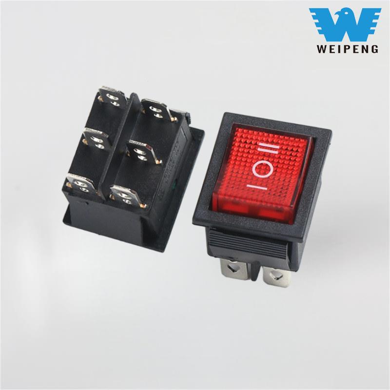 Kcd4 Wasserspender 3-Positionen 6-Pin 16A Hochstrom-Wippschalter