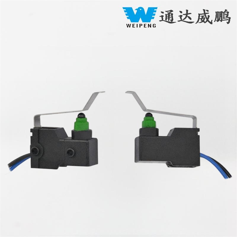 Mikroschalter mit seitlichem Ausgang und Positionierungsstift