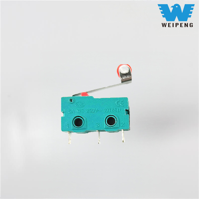 Dreibeiniger Hebelrollen-Mikroschalter